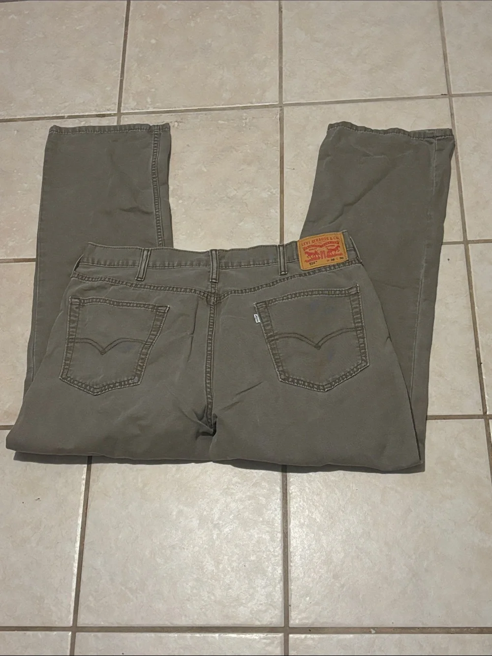 Levi's Men's Slim Straight Jeans in Olive